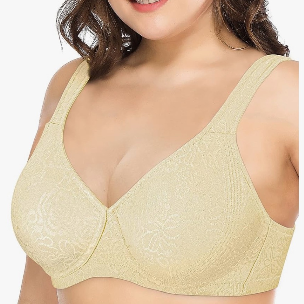 NEW Deyllo Women's Minimizer Bra Full Coverage Wirefree Bra Size: 42DDD/F